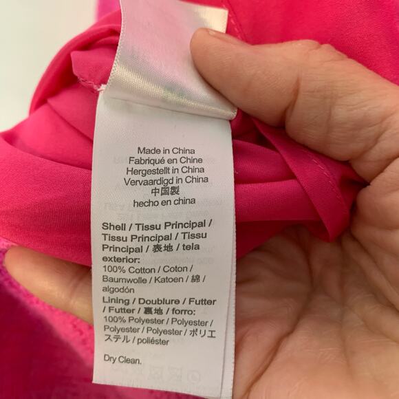 J Crew Shift Dress Pink Boucle Cotton Rick Rack Trim Sz 4P - Picture 9 of 14